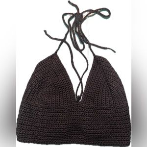 Handmade crotchet Bohemian halter top